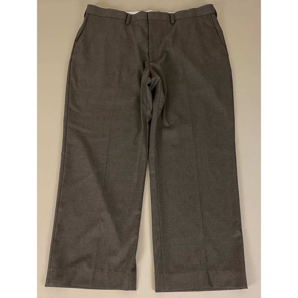 J.M. Haggar‎ Dress Pants Men's Size 40x30 Gray Classic Fit Polyester Blend